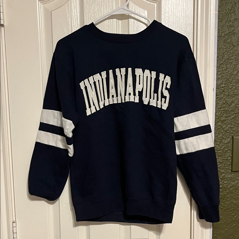 Indianapolis Navy Stripped Sweatshirt Crewneck